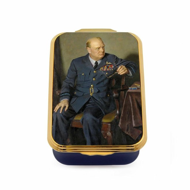 Churchill Portrait by Chandor Enamel Box