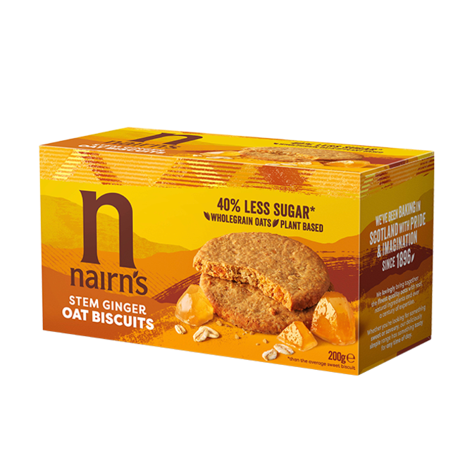 Nairn's Stem Ginger Oat Biscuits 200G