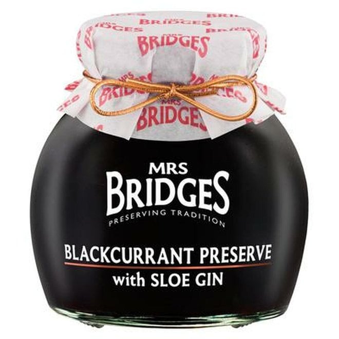 Mrs Bridges Blackcurrant Preserve with Sloe Gin
