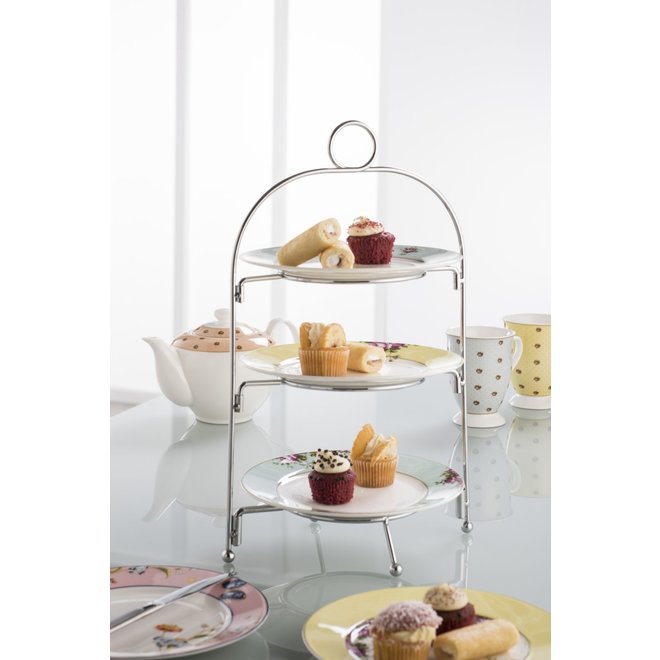Three Tier Metal Plate Stand
