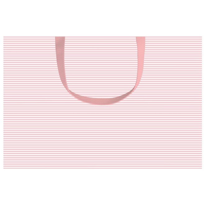 Mini Stripe Medium Gift Bag in Blush