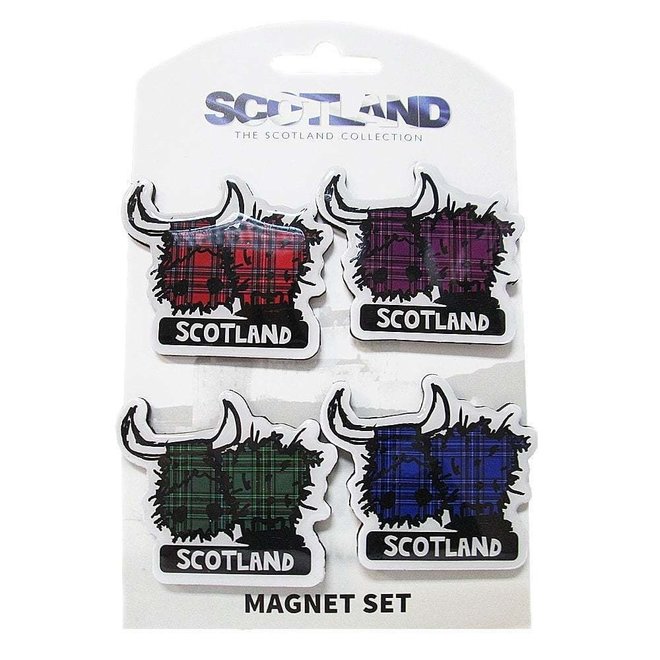 Highland Cow Magnets, Set of 4