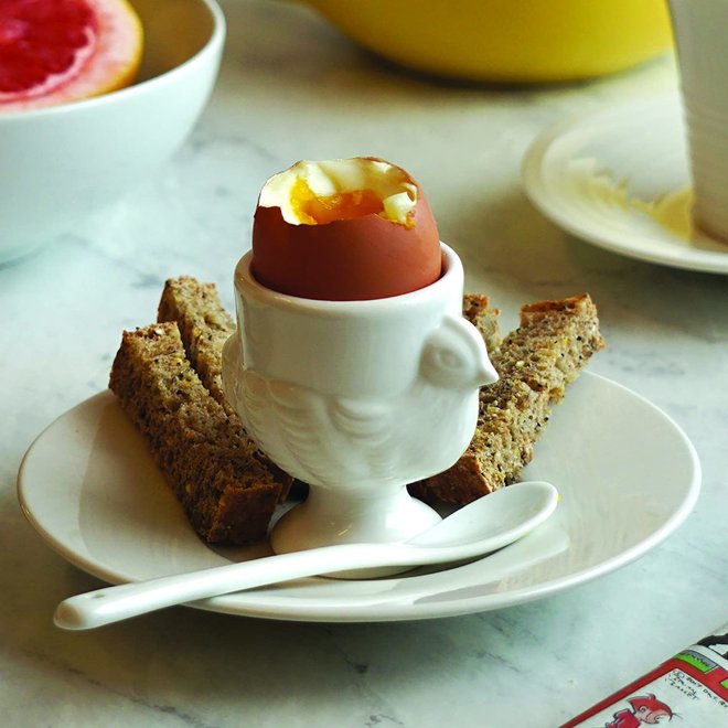 Hen Egg Cups & Spoons, Set of 4