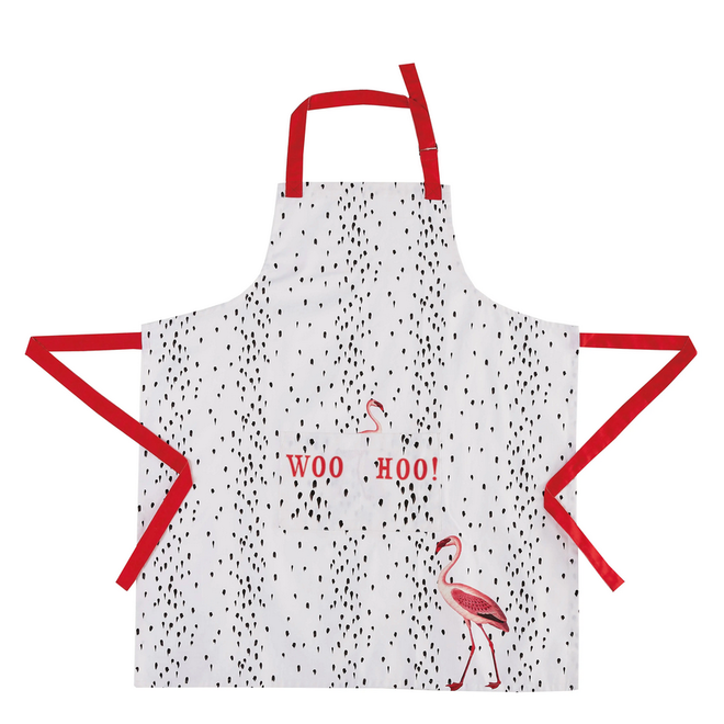 'Woo Hoo!' Flamingo Apron