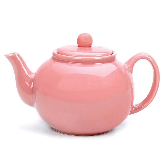 Pink Stoneware Teapot