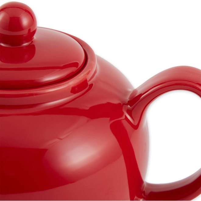Red Stoneware Teapot