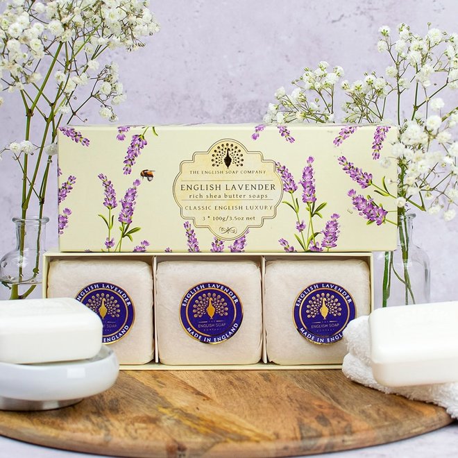English Lavender Soap Set of 3
