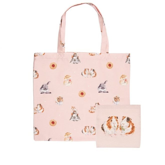 'Piggy in the Middle' Guinea Pig & Rabbit Foldable Shopping Bag