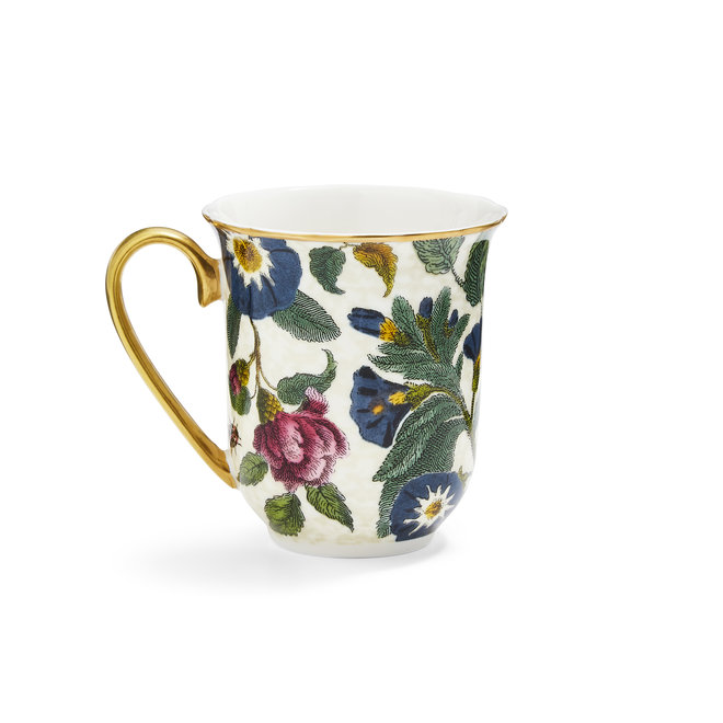 Creatures of Curiosity Cream Floral Mug