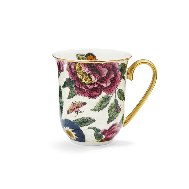 Creatures of Curiosity Cream Floral Mug