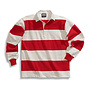 Classic 4 Inch White/Red  Rugby Shirt