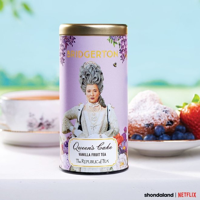 Republic of Tea Bridgerton Queen's Cake Vanilla Fruit Rooibos 36s