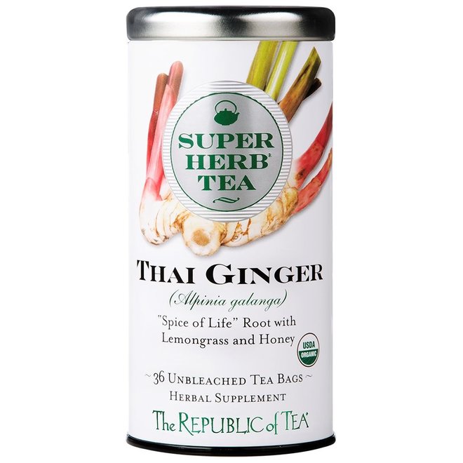 Republic of Tea Organic Super Herb Thai Ginger Herbal 36s