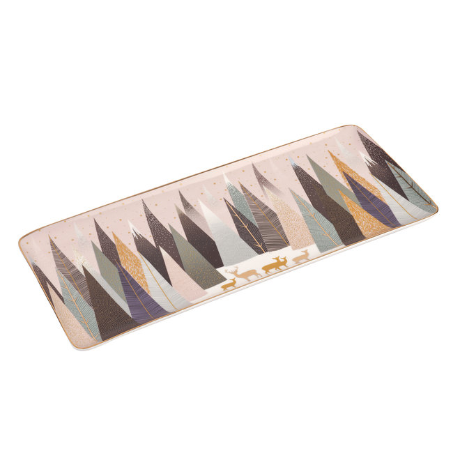Sara Miller Frosted Pines Sandwich Tray