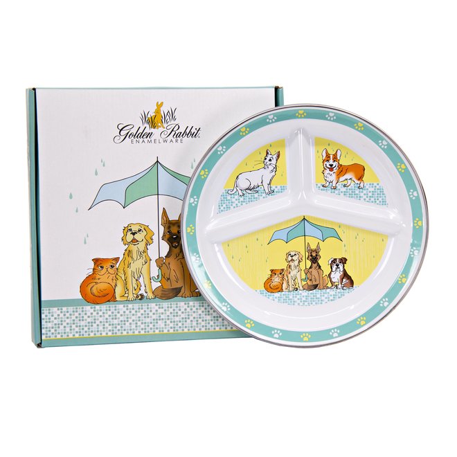Raining Cats & Dogs Toddler Plate