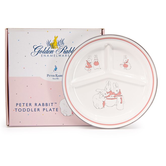 Peter Rabbit Pink Bunnies Divided Toddler Plate