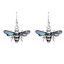 Paua Shell Bee Drop Earrings