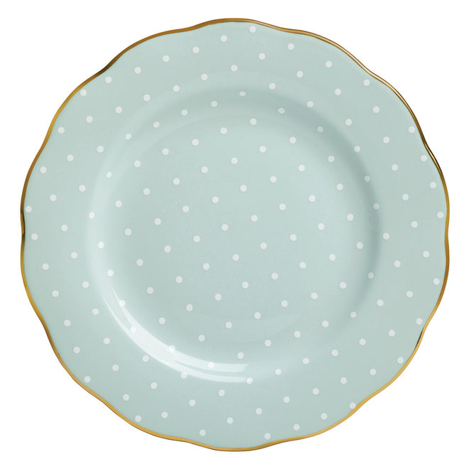 Polka Rose Vintage Salad Plate