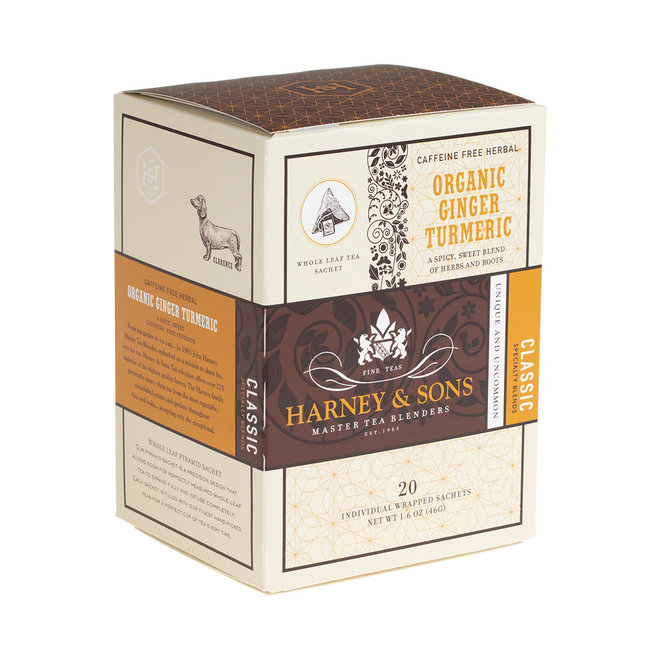 Harney & Sons Organic Ginger Turmeric Herbal 20s