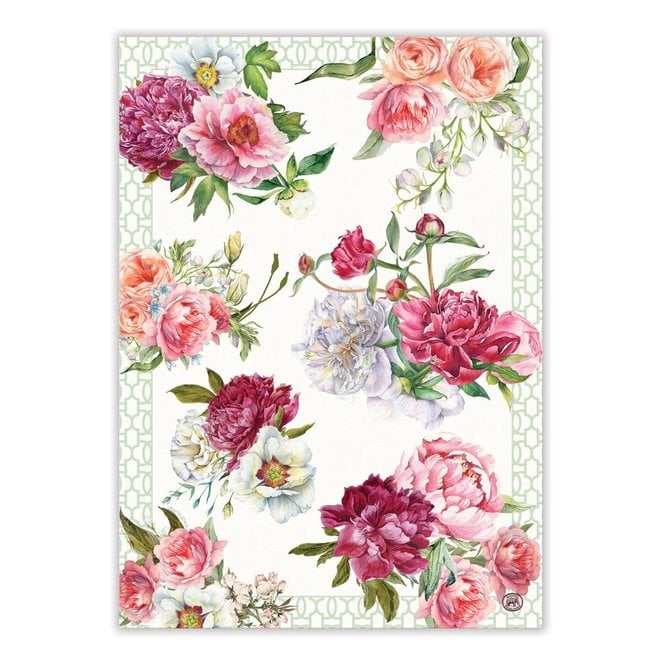 Blush Peony Tea Towel