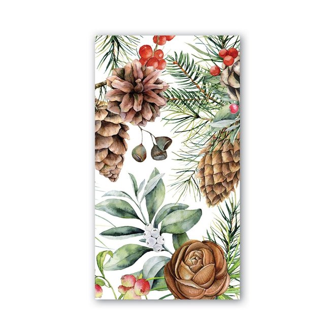 Michel White Spruce Paper Hostess Napkins
