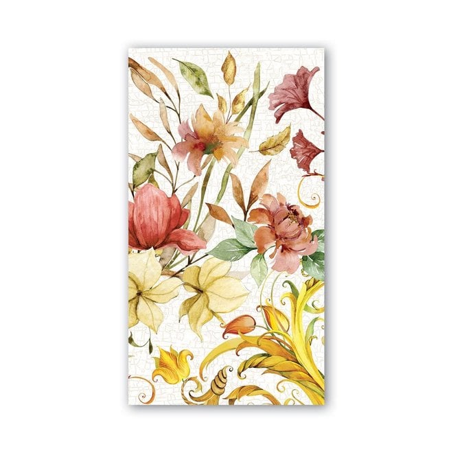 Fall Leaves & Flowers Paper Hostess Napkins