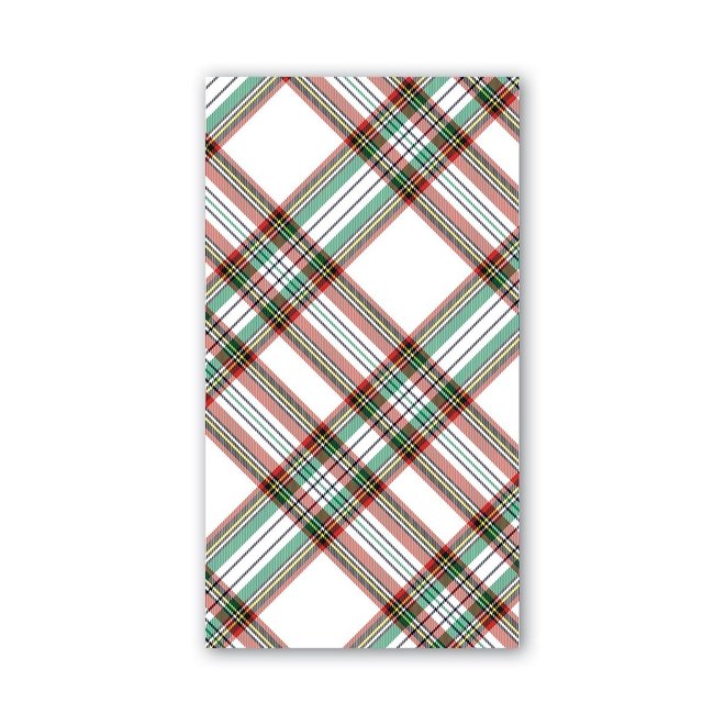 Michel Vintage Plaid Paper Hostess Napkins