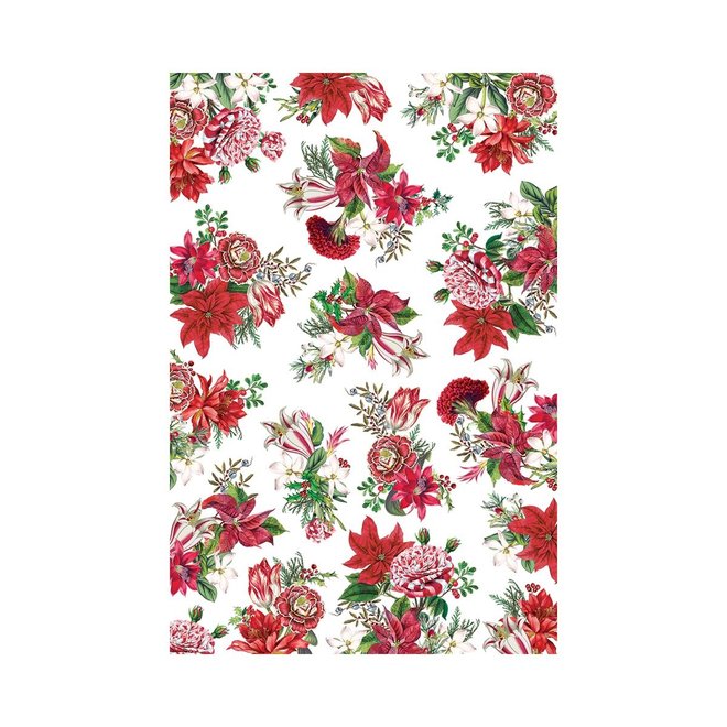 Michel Christmas Bouquet Cotton Table Runner