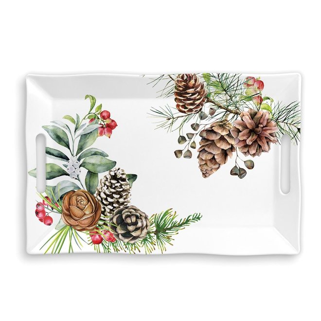 White Spruce Melamine Serveware Large Tray
