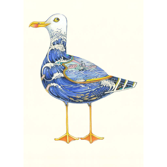 Watercolor Seagull Card