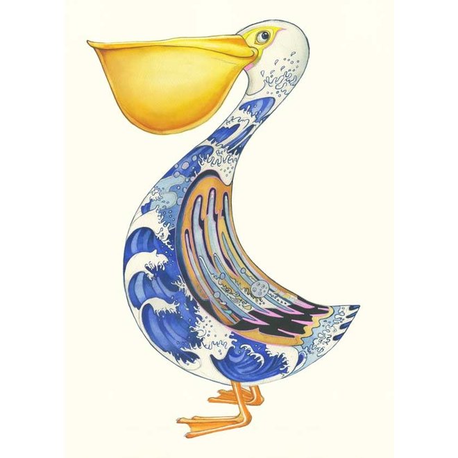 Watercolour Pelican Card