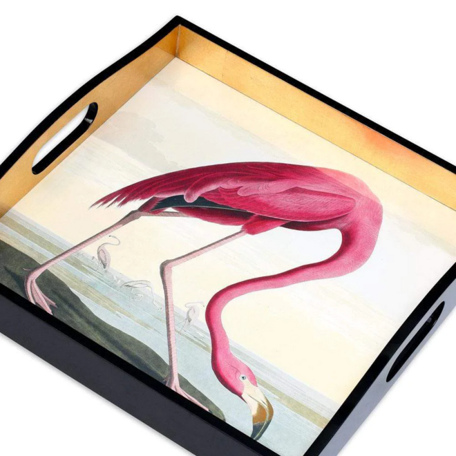 Audubon Flamingo Square Tray
