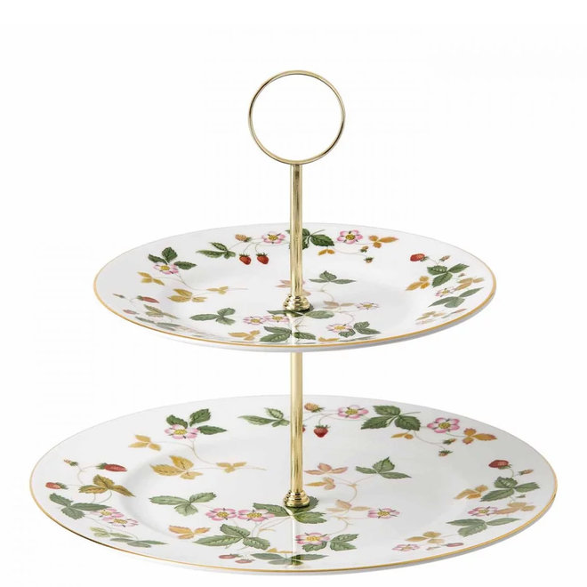 Wild Strawberry 2 Tier Cake Stand