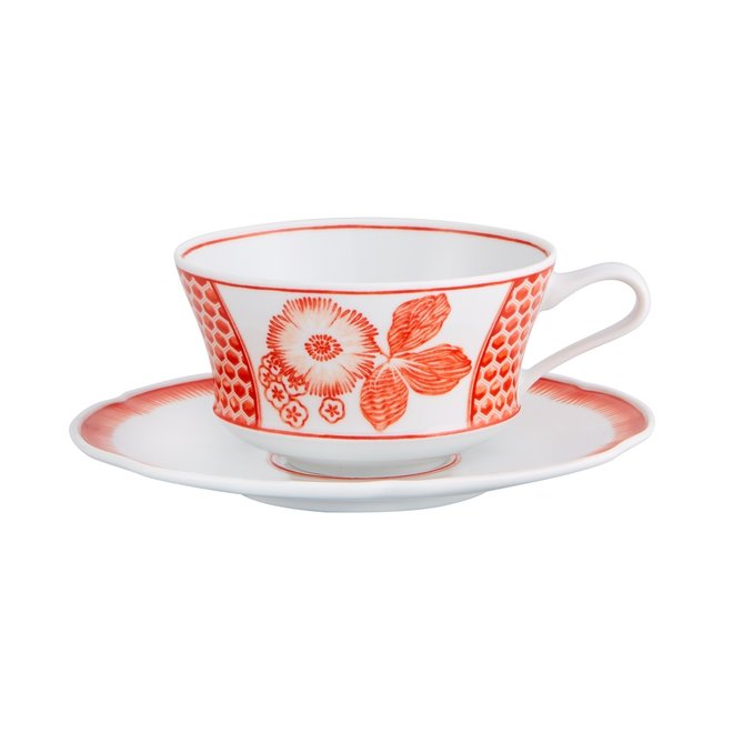 Vista Alegre x Oscar de la Renta Coralina Breakfast Cup & Saucer