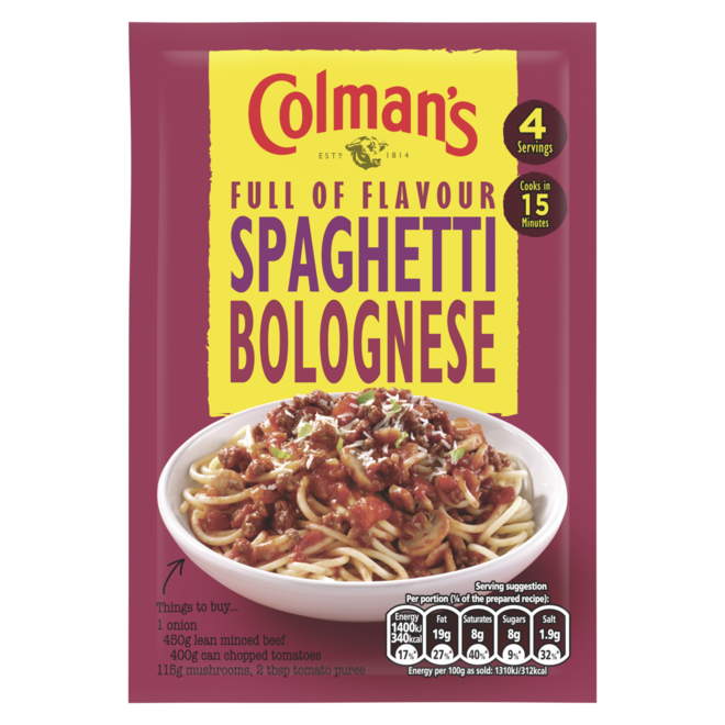 Colman's Spaghetti Bolognese Mix