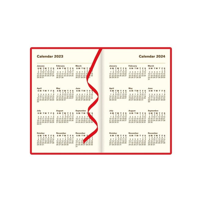 Letts Belgravia Mini Pocket Week to View with Planners 2023 - Red