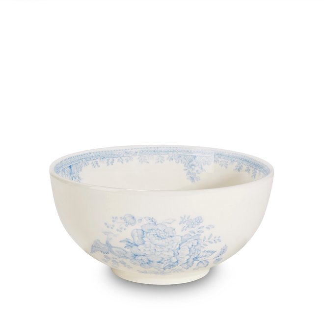 Blue Asiatic Pheasants Small Footed Cereal Bowl