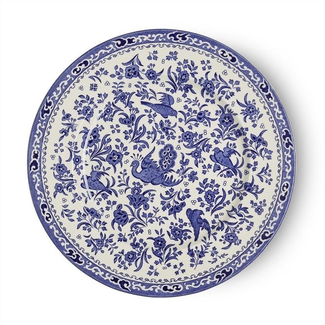 Blue Regal Peacock Dinner Plate