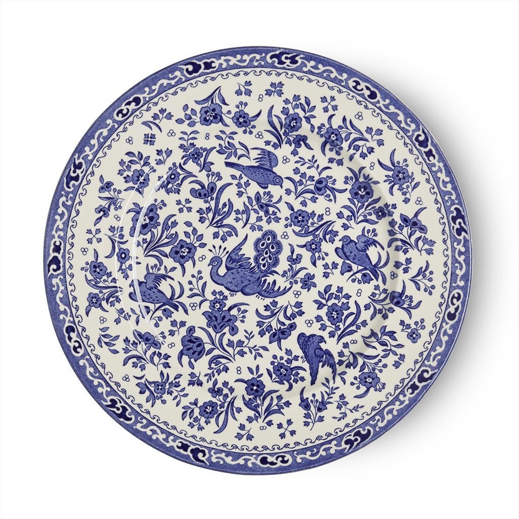 Burleigh Pottery Blue Regal Peacock Large Plate (10