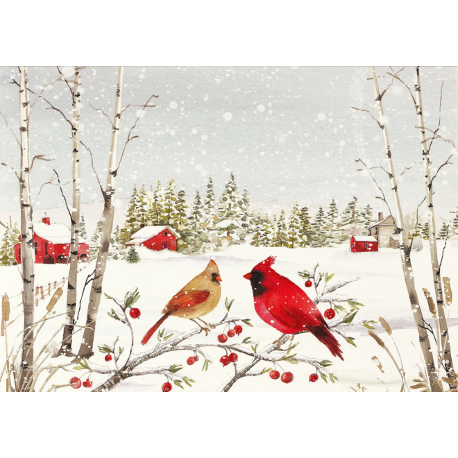 Cardinals in Winter Boxed Cards