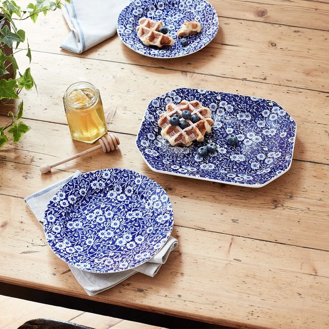 Blue Calico Medium Plate