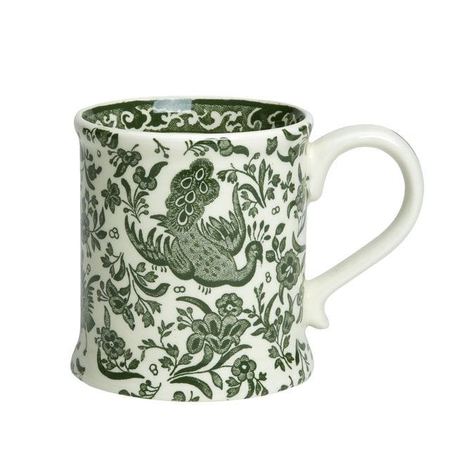 Green Regal Peacock Footed Mug