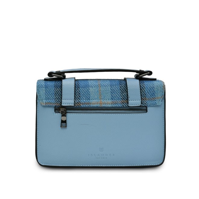 Harris Tweed Blue Tartan Mini Satchel