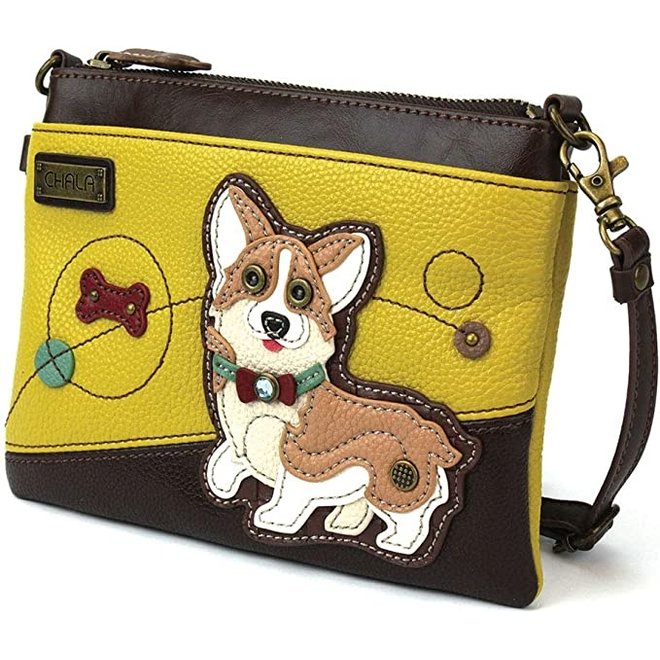 Corgi Mini-Crossbody Bag, Mustard