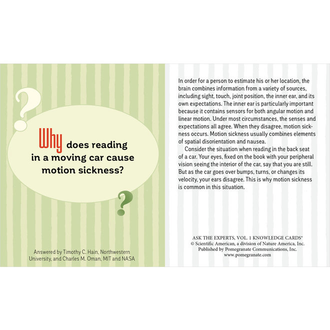 Knowledge Cards: Ask The Experts, Volume I