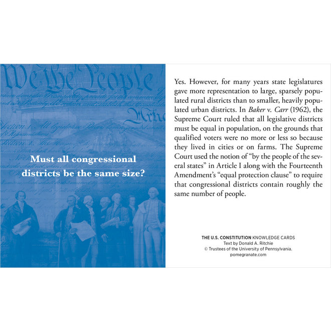 The U.S. Constitution Quiz Deck Knowledge Cards