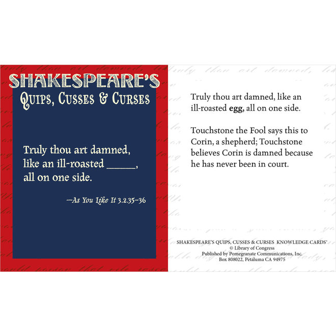 Knowledge Cards: Shakespeare’s Quips, Cusses & Curses