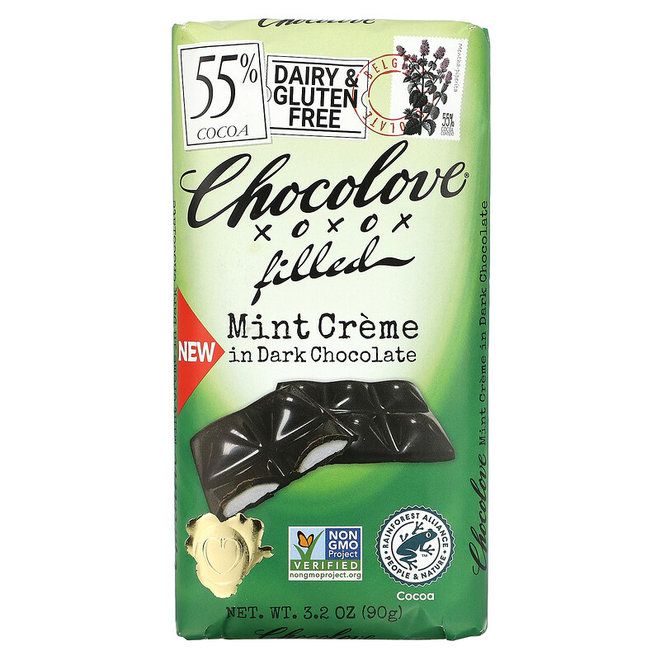 Chocolove Mint Creme In Dark Chocolate Bar