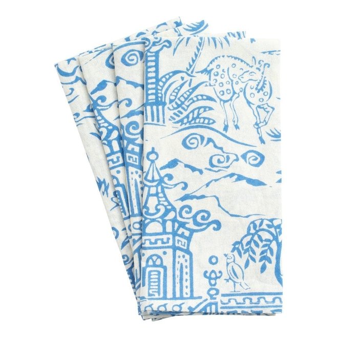 Pagoda Toile Cotton Napkin Set