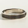 Parterre Black & Palladium Hinged Bangle